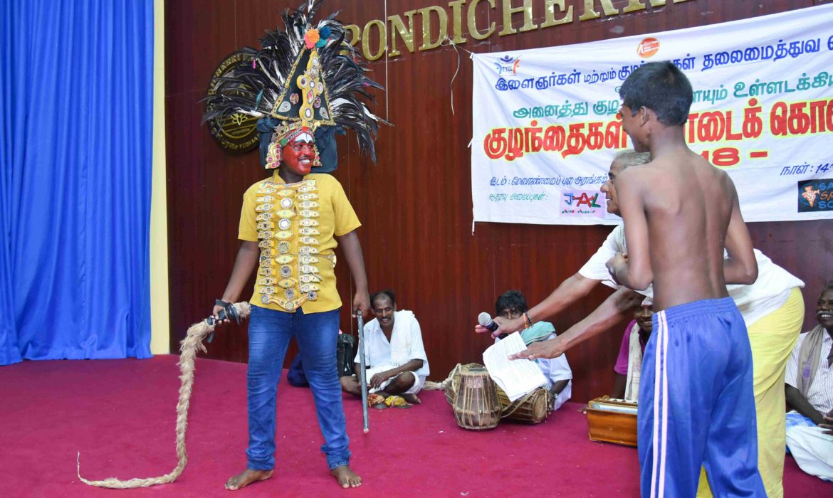 underprivileged kids perform at inclusive summer camp by Tycl in pondicherry