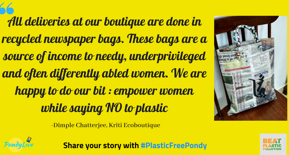 #PlasticFreePondy: Old newspapers turn into bags at this boutique