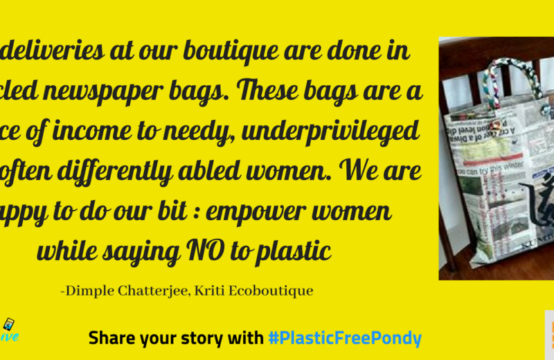 kirti eco boutique in pondicherry recycles newspapers into bags to avoid plastic