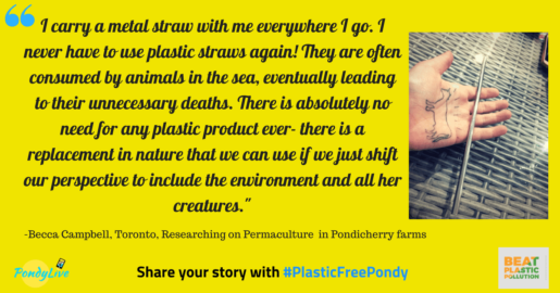 metal straws are good alternatives to beat plastic pollution for plastic free pondy