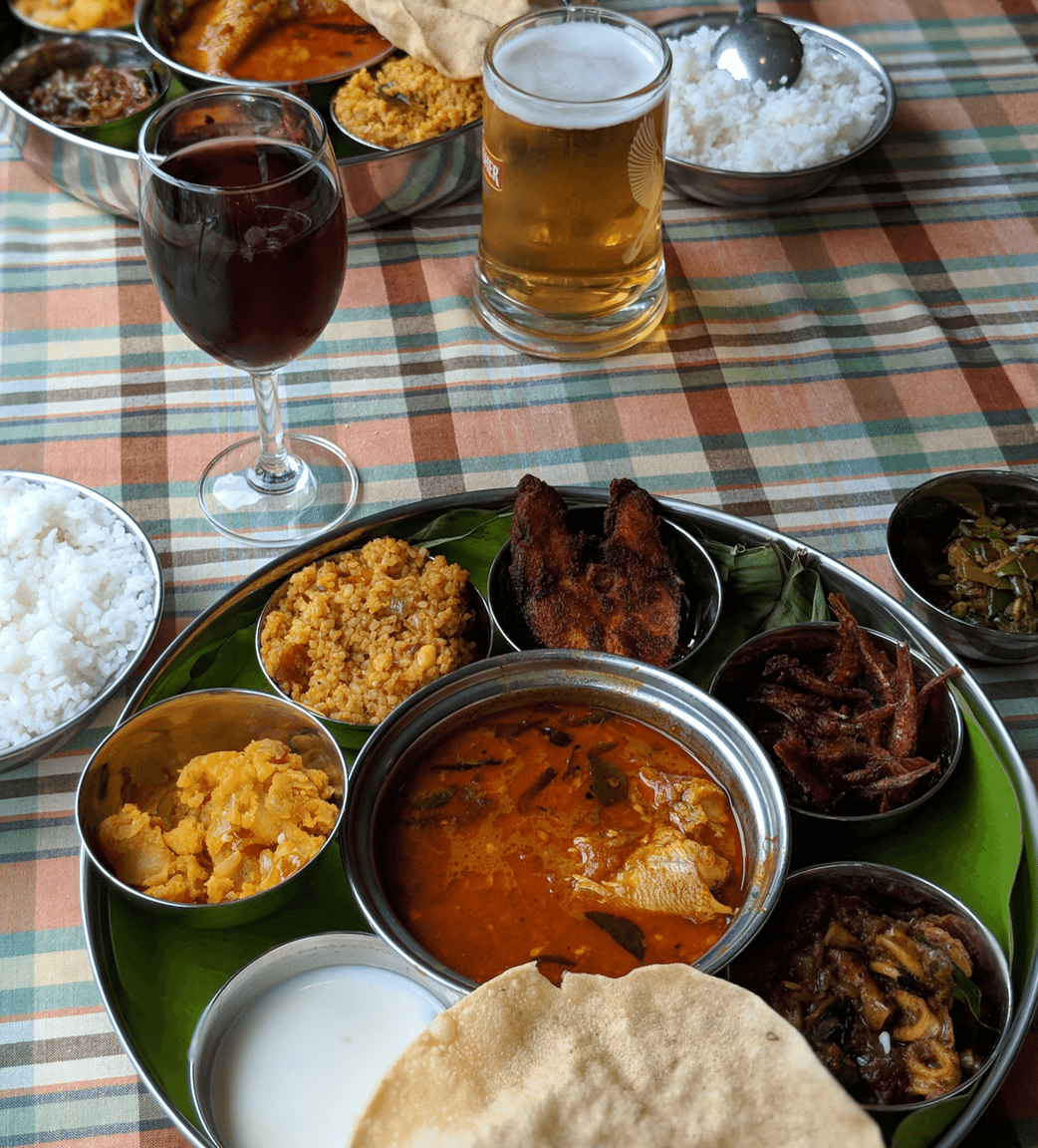 seafood thali in pondicherry at santhi inn