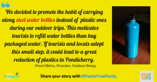 steel bottles are a good way to replace plastic bottles in pondicherry