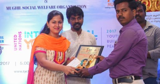 young social change makers award presented by Tycl in puducherry