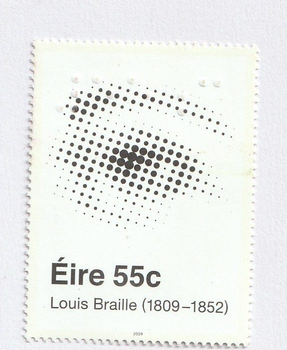 BRAILLE STAMP IN PONDY STAMP, COIN AND BANK NOTE FAIR