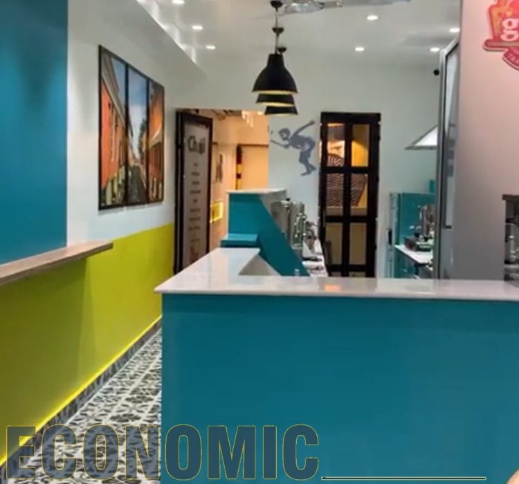 economic constructions interiors of gills chai on mission street puducherry