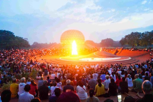 auroville bonfire for auroville birthday will be livestream this year