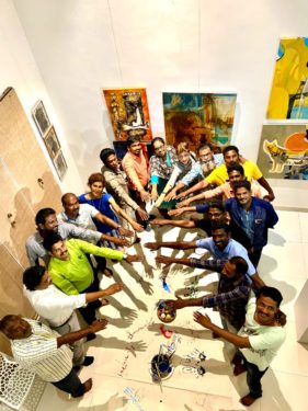 art show by 21 pondicherry artists at tasmai