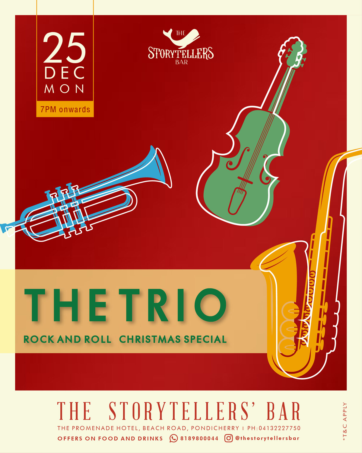 rock and roll christmas with the trio in pondicherry