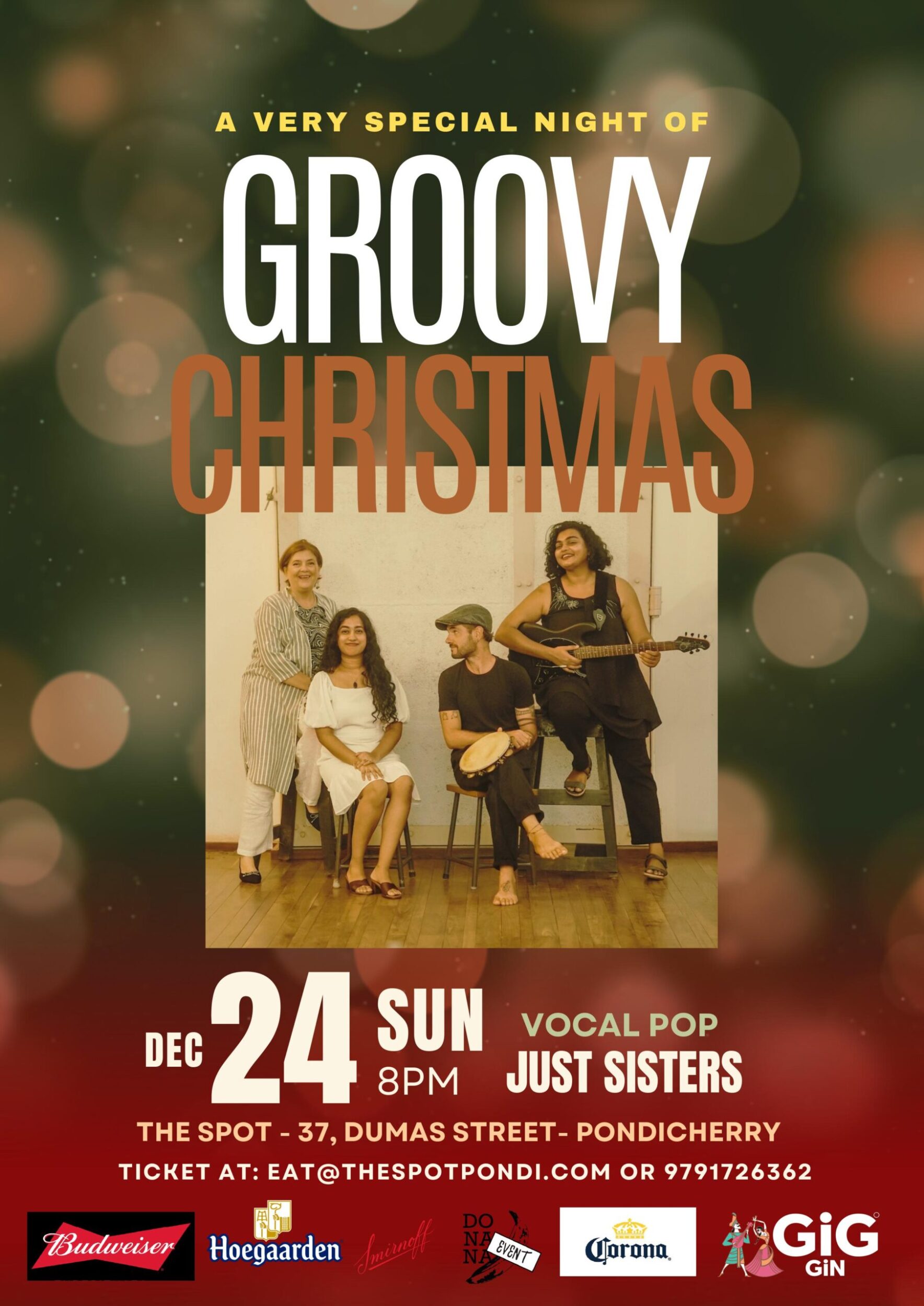 groovy christmas with just sisters from auroville live music