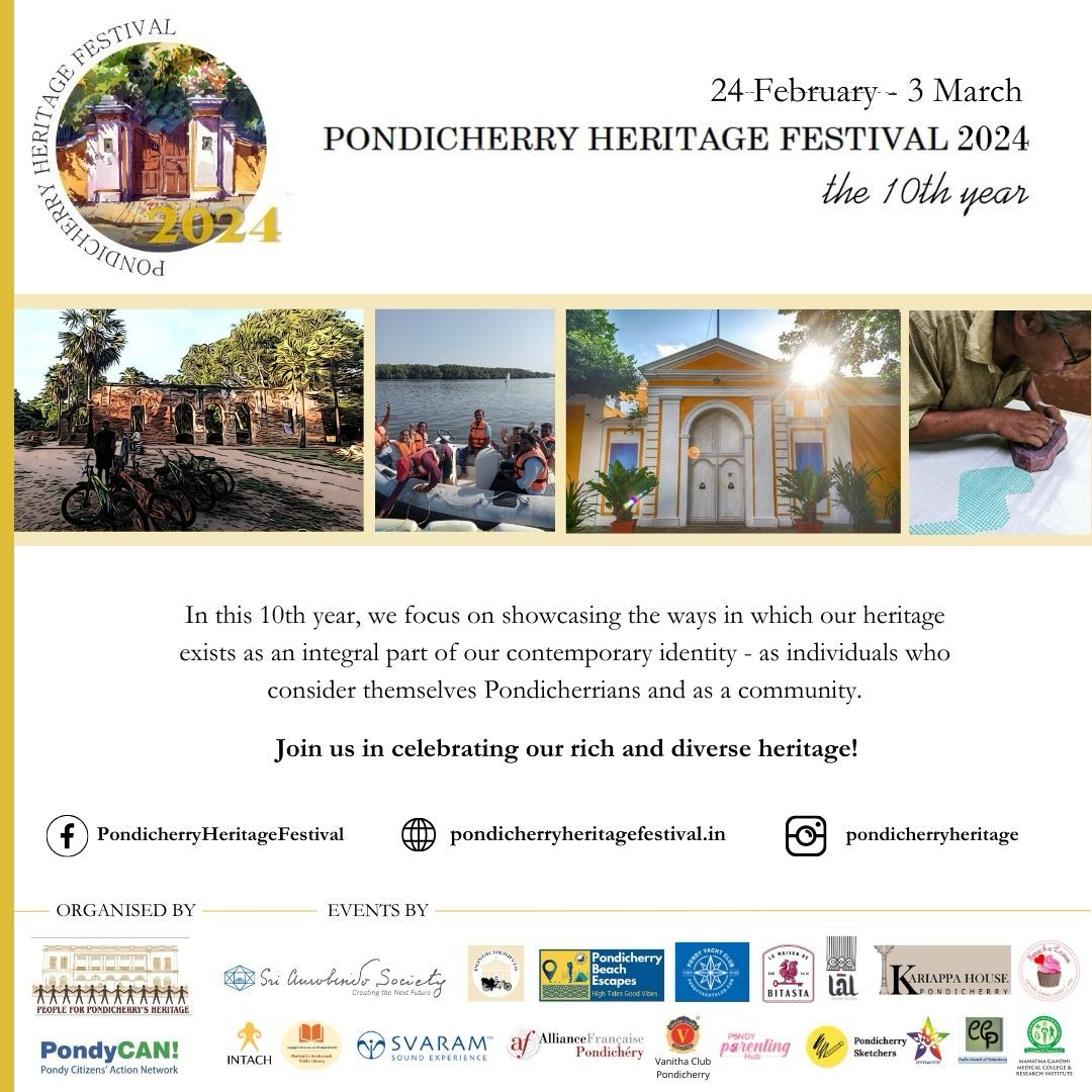 PHF 2024 Pondicherry Heritage Festival 2024 list of events