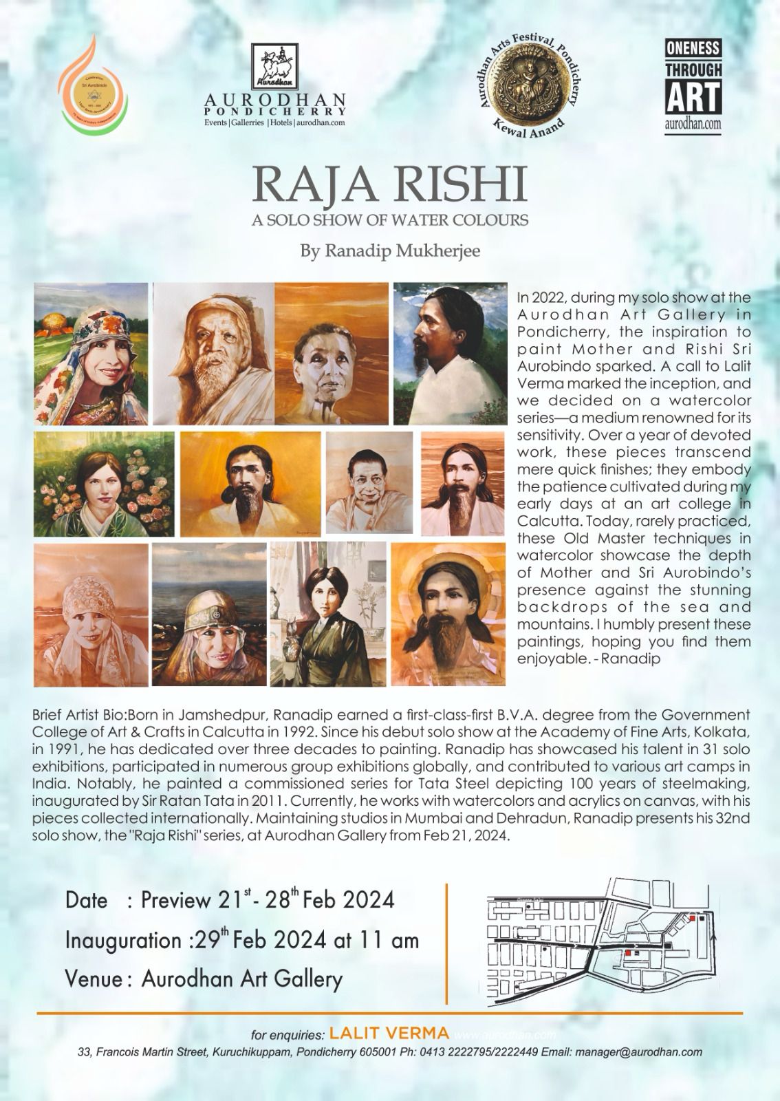 Raja Rishi Solo Show of Watercolours